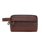 Washed Canvas Leather Gym Toiletry Bag