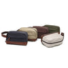 Washed Canvas Leather Gym Toiletry Bag