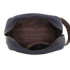 Washed Canvas Leather Gym Toiletry Bag