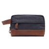 Washed Canvas Leather Gym Toiletry Bag