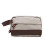 Washed Canvas Leather Gym Toiletry Bag