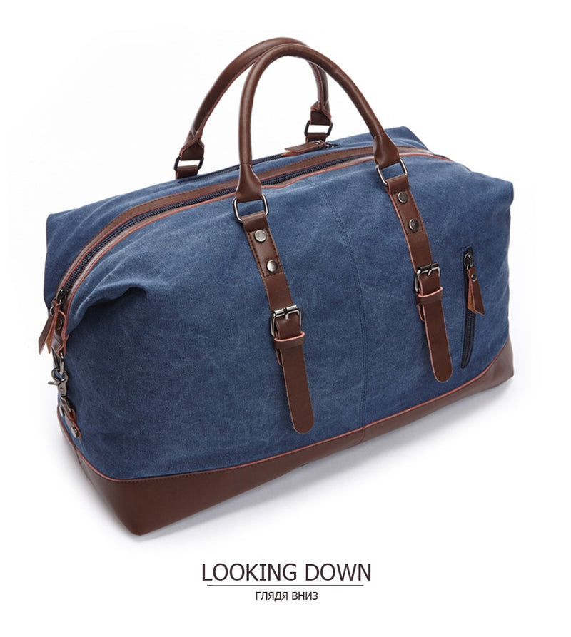 Canvas Leather Travel Bag