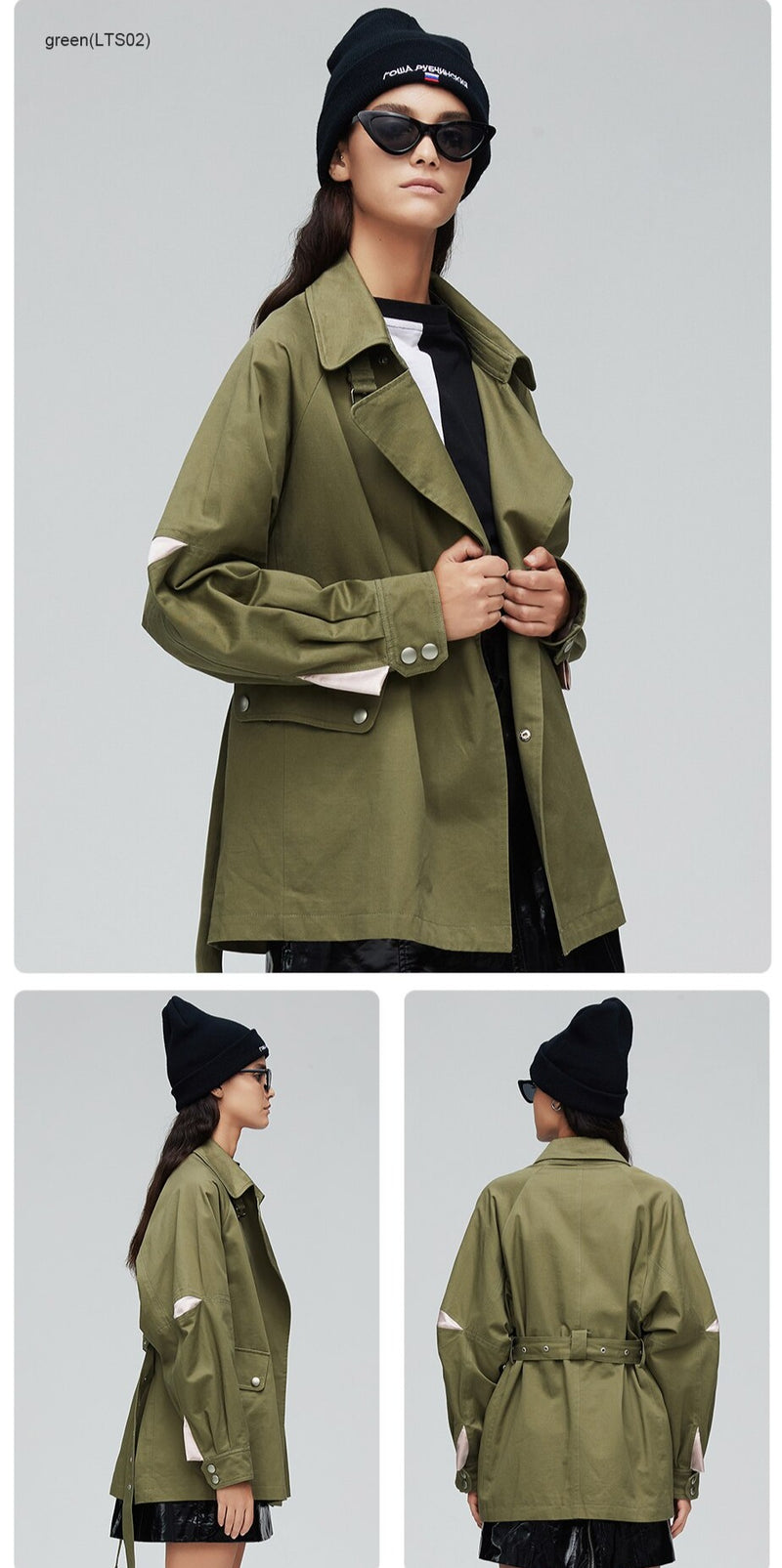 Double Breasted Short Trench Coat