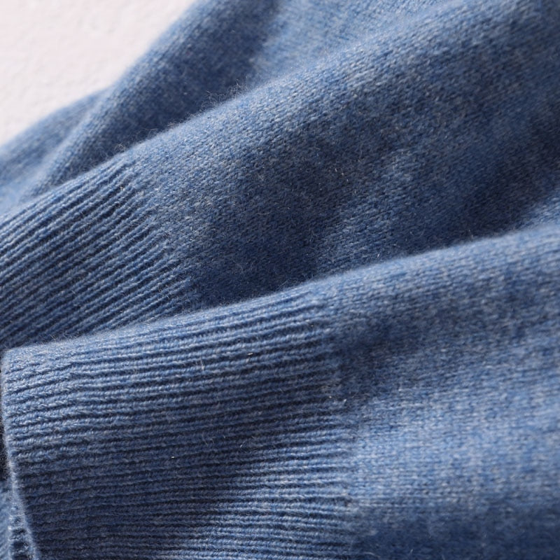 Winter & Autumn Soft Sweater 100% Cashmere Polo-Neck