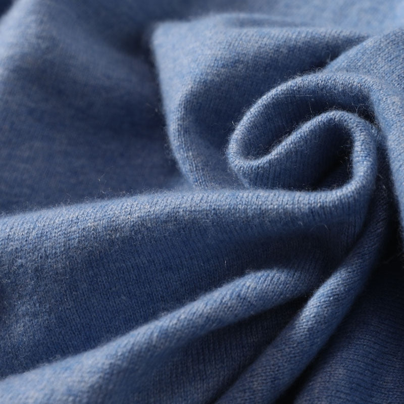 Winter & Autumn Soft Sweater 100% Cashmere Polo-Neck