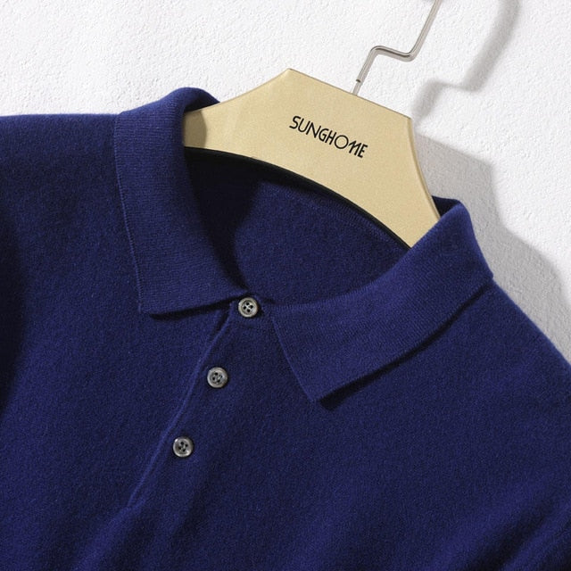 Winter & Autumn Soft Sweater 100% Cashmere Polo-Neck