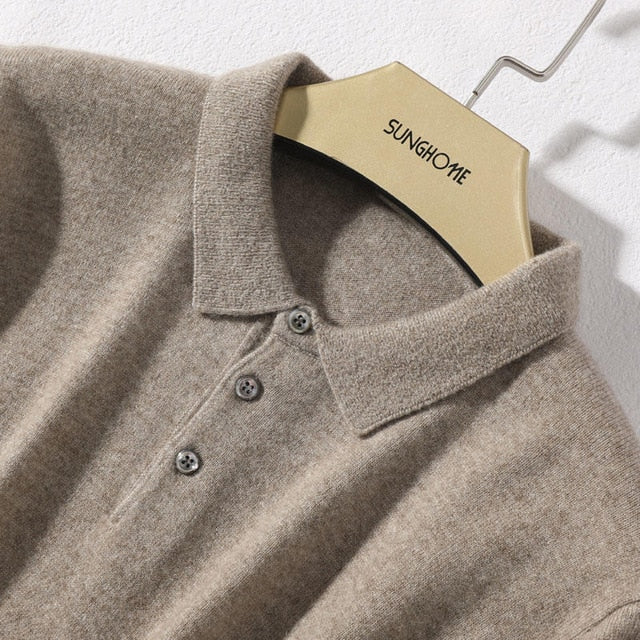 Winter & Autumn Soft Sweater 100% Cashmere Polo-Neck