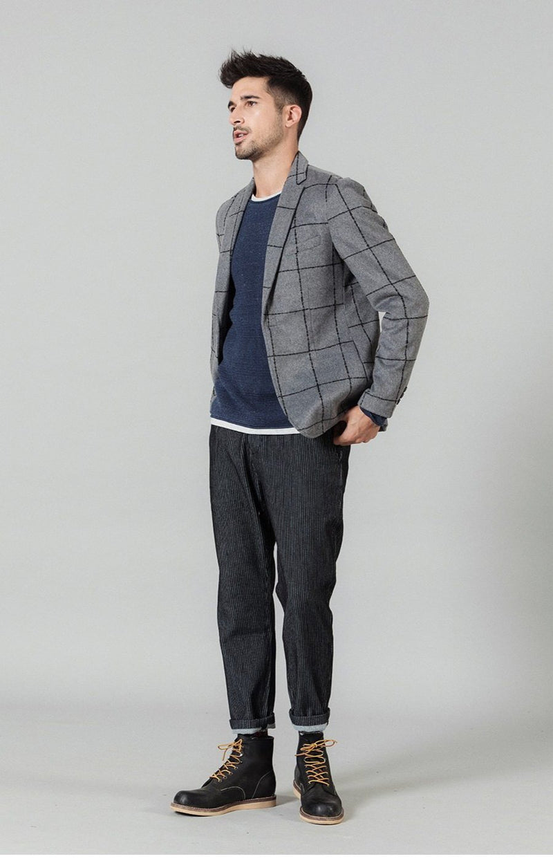 Wool blend Checked Jacket