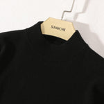 Half-High Neck Sweater 100% Cashmere Knitted