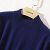 Half-High Neck Sweater 100% Cashmere Knitted