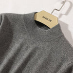 Half-High Neck Sweater 100% Cashmere Knitted