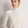 100% Pure Cashmere Knitted Turtleneck Pullover