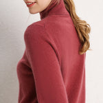 100% Pure Cashmere Knitted Turtleneck Pullover