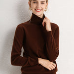 100% Pure Cashmere Knitted Turtleneck Pullover