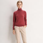 100% Pure Cashmere Knitted Turtleneck Pullover