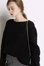 Cashmere & Wool O-Neck Loose Pullover