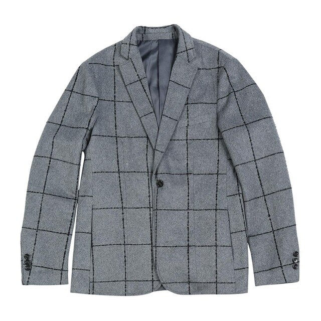 Wool blend Checked Jacket