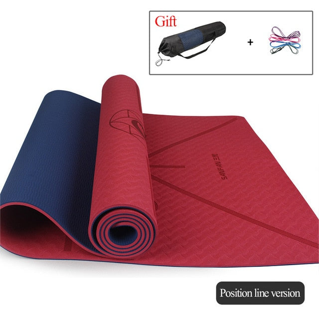 Yoga Mat With Position Line