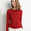 Solid Round Neck/Wool Cashmere Sweater