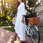 Flare Sleeve Cotton Beach Dress