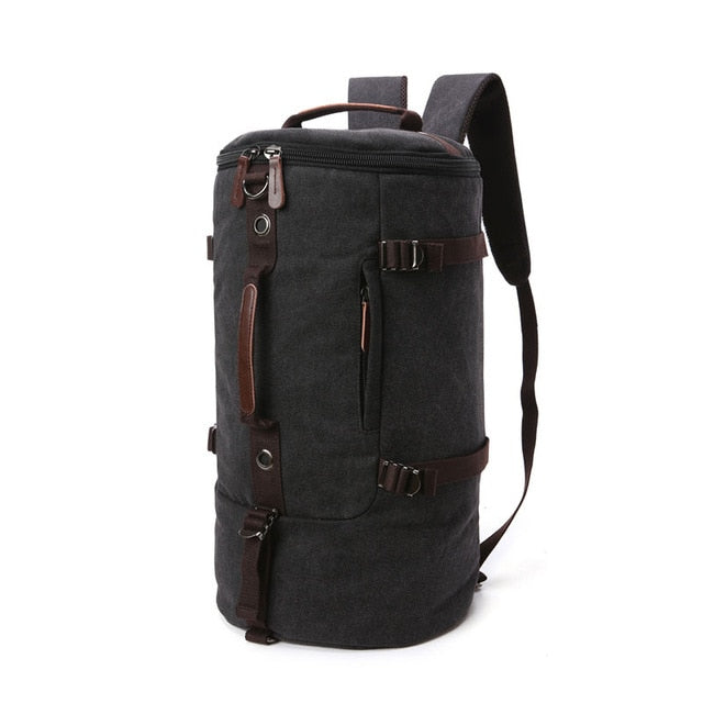 Vintage Canvas Barrel Backpack