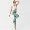 Yoga Leggings Side Pocket Waist Cross Back