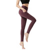 Yoga Leggings Side Pocket Waist Cross Back