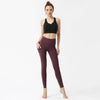 Yoga Leggings Side Pocket Waist Cross Back