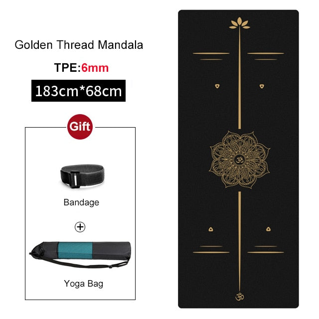 Non-slip Position Line Yoga Mat