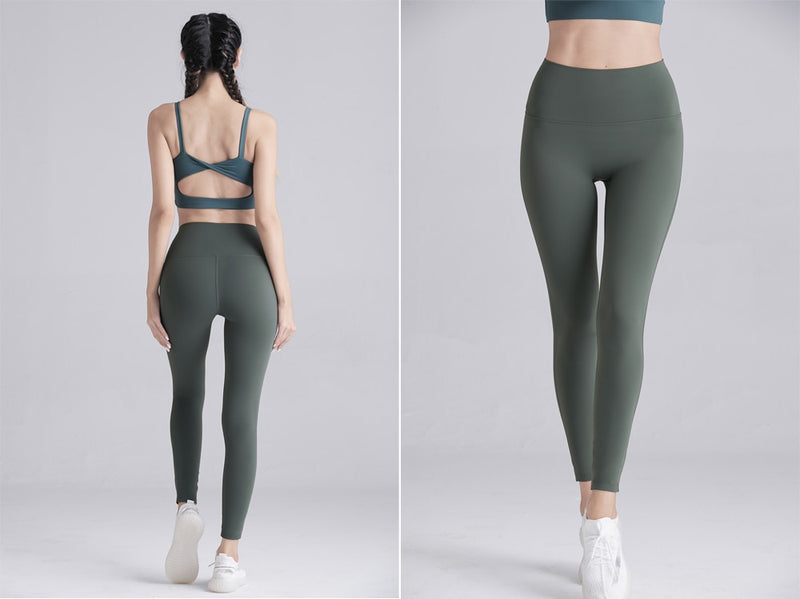 High Waist Yoga Leggings Naked Sense Quick-dry Design