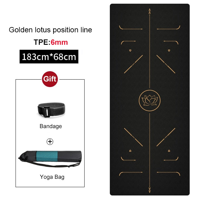 Non-slip Position Line Yoga Mat