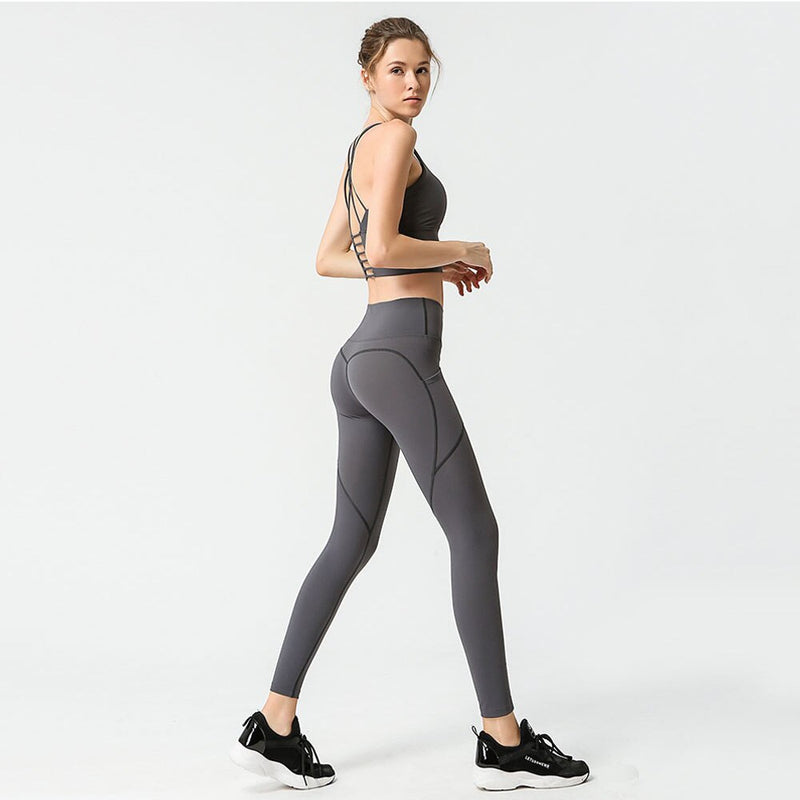 Seamless Yoga Top and High Waist Leggings Set