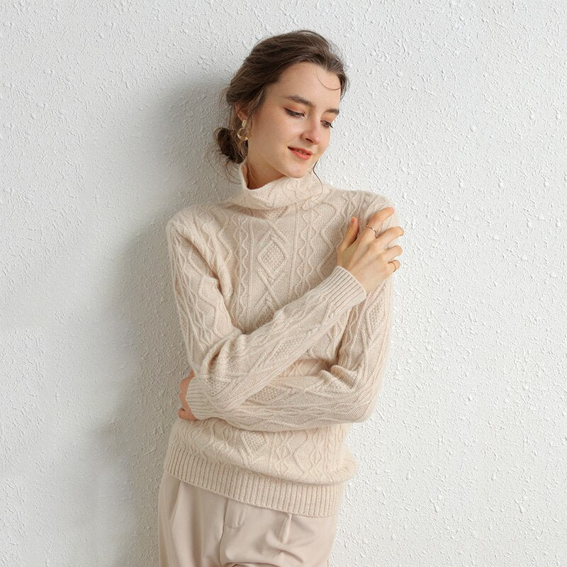 100% Merino Wool Turtleneck Sweater