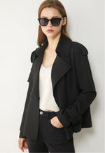 Double Breasted Short Autumn Trench Coat