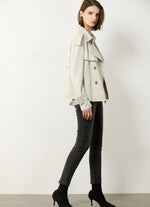 Double Breasted Short Autumn Trench Coat