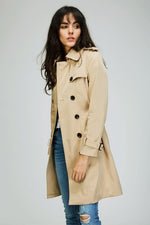 Classic Double Breasted Trench Coat Waterproof