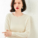 O-Neck 100% Pure Goat Cashmere Pullover