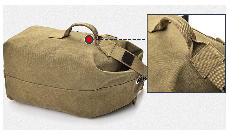 Canvas Multi-purpose Bucket Mountaineering Travel Bag