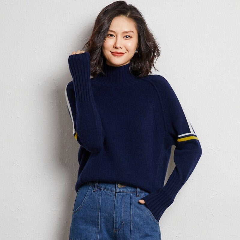 Turtleneck Pullover 100% Pure Wool