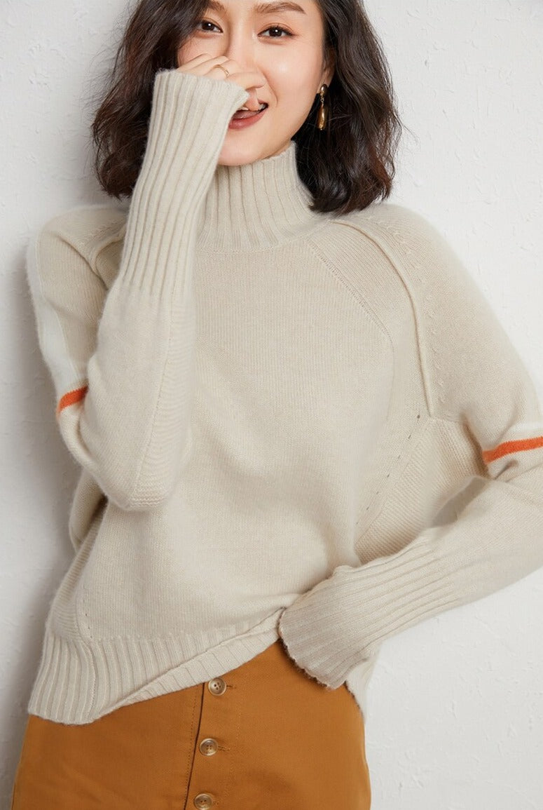 Turtleneck Pullover 100% Pure Wool