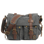 Canvas Leather Messenger Bag