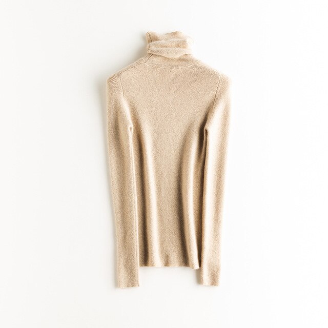 Turtleneck Slim Fit sweater 100% cashmere