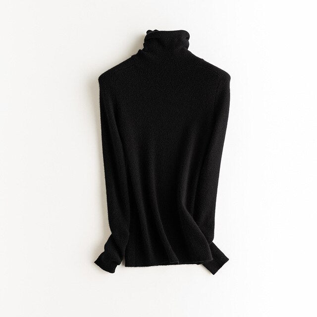 Turtleneck Slim Fit sweater 100% cashmere