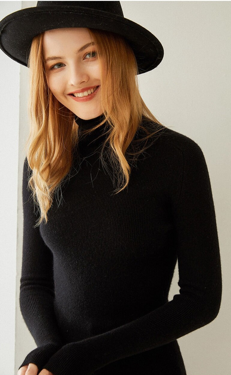 Turtleneck Slim Fit sweater 100% cashmere