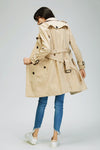 Classic Double Breasted Trench Coat Waterproof