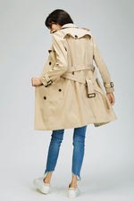 Classic Double Breasted Trench Coat Waterproof