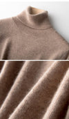 100% Pure Cashmere Knitted Turtleneck Pullover