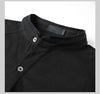 Cotton Button Plain T-Shirt Long Sleeve