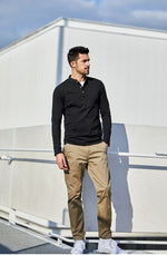 Cotton Button Plain T-Shirt Long Sleeve
