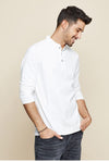 Cotton Button Plain T-Shirt Long Sleeve